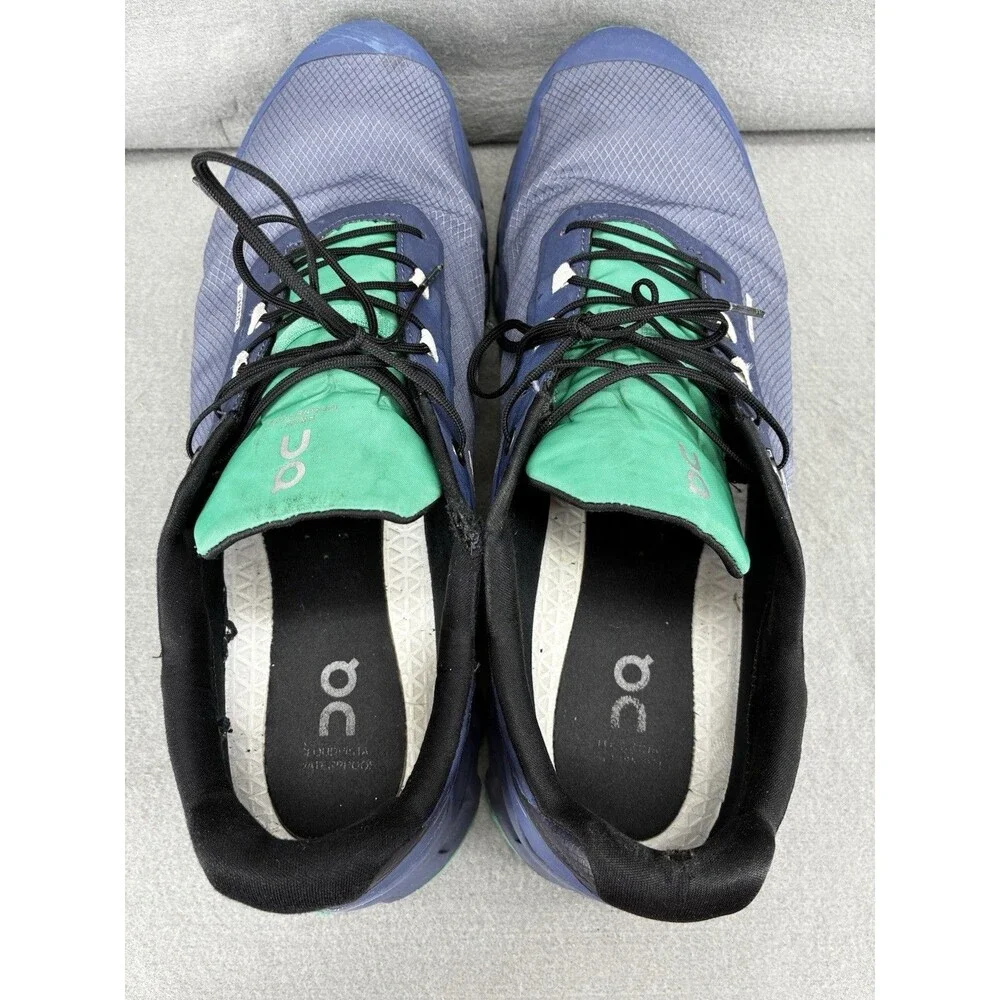 On Running Cloudvista Waterproof Mens Metal/Denim Low Top Sneaker Shoes Size 14